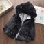 Winter Baby Girls Clothes Faux Fur Coat Fleece Jacket Warm Snowsuit Hooded Parka Children's Outerwear Autumn Clothing - Slobuy