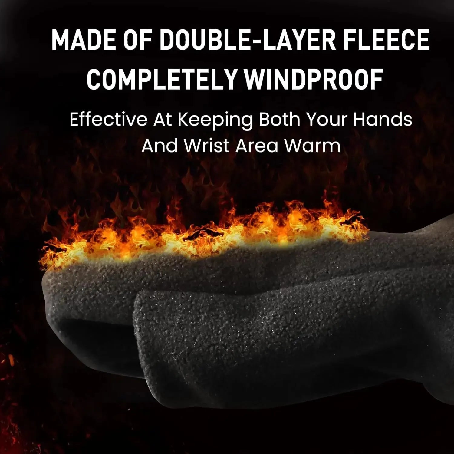Winter Golf Gloves Men Mitts Mitten Warm Fleece in Pair, Pull Up Fit Soft Comfortable Set - Slobuy