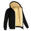 Winter Lambswool Zipper Hoodies Thicken Warm Jackets Long Sleeve Sweatshirts Casual Sports Fleece Black Coats Hooded Men Coat To - Slobuy