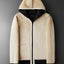 Winter Lambswool Zipper Hoodies Thicken Warm Jackets Long Sleeve Sweatshirts Casual Sports Fleece Black Coats Hooded Men Coat To - Slobuy