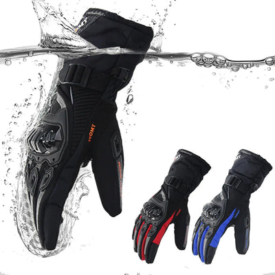 Winter Motorcycle Gloves Waterproof Gant Moto Warm Men Full Finger Moto Gloves Touch Screen Guantes Motorbike Riding Gloves - Slobuy