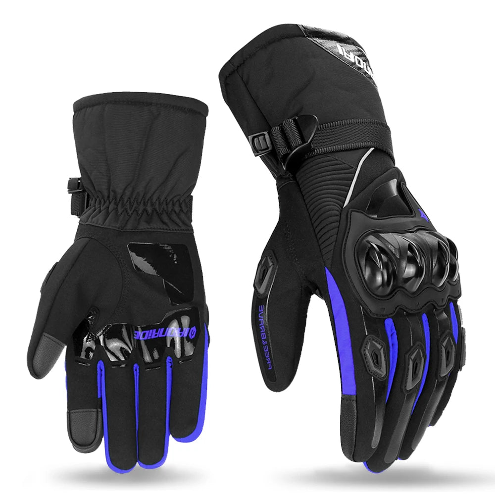 Winter Motorcycle Gloves Waterproof Gant Moto Warm Men Full Finger Moto Gloves Touch Screen Guantes Motorbike Riding Gloves - Slobuy