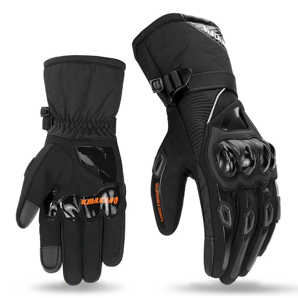Winter Motorcycle Gloves Waterproof Gant Moto Warm Men Full Finger Moto Gloves Touch Screen Guantes Motorbike Riding Gloves - Slobuy