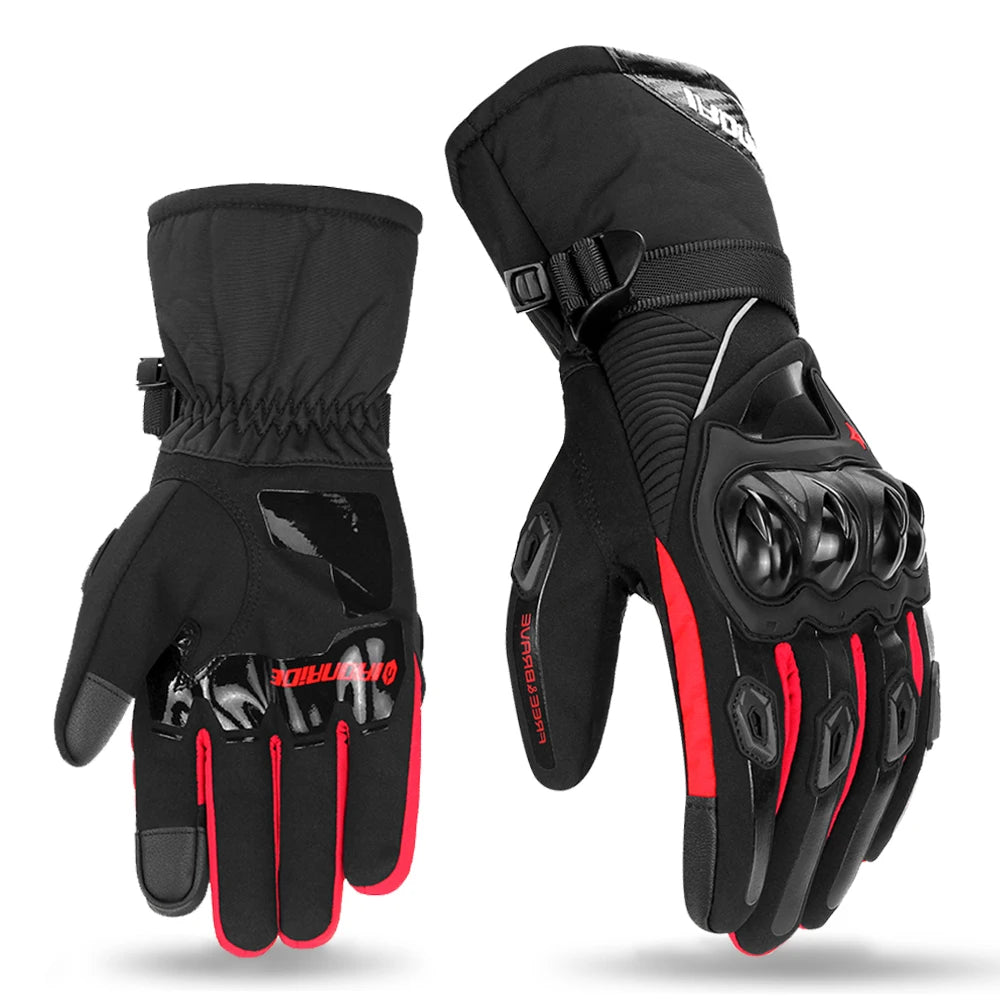 Winter Motorcycle Gloves Waterproof Gant Moto Warm Men Full Finger Moto Gloves Touch Screen Guantes Motorbike Riding Gloves - Slobuy