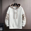 Men's Fall/Winter New Casual And Versatile Contrast Monogram Print Long Sleeve Hooded Sweatshirt - Slobuy