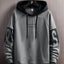 Men's Fall/Winter New Casual And Versatile Contrast Monogram Print Long Sleeve Hooded Sweatshirt - Slobuy