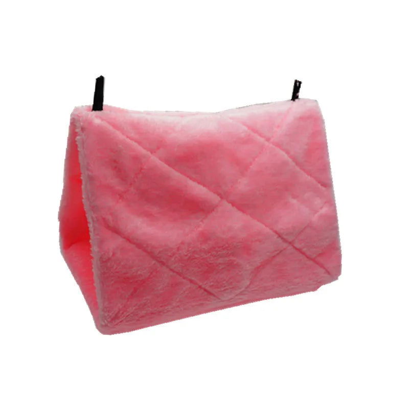 Winter Pet Bird Parrot Cages Warm Plush Hammock Hut Tent Bed Hanging Cave for Sleeping and Hatching Bird Accessories - Slobuy