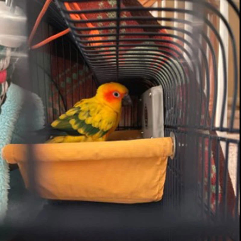 Winter Warm Bird Nest House Shed Hut Hanging Hammock Finch Cage Plush Fluffy Birds Hut Hideaway for Parrot Bird Cage Accessories - Slobuy