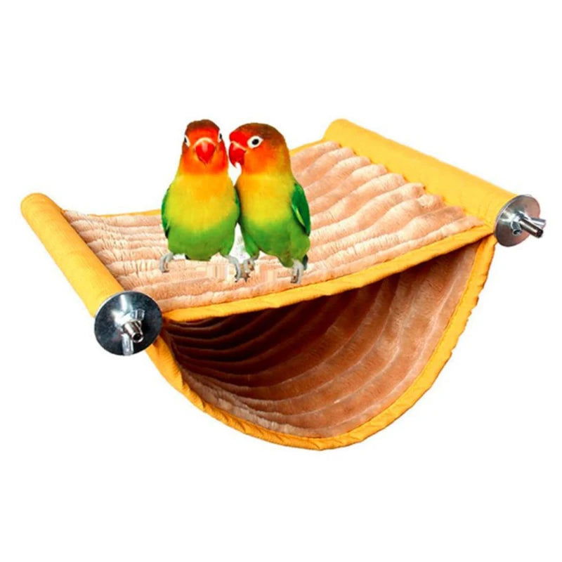Winter Warm Bird Nest House Shed Hut Hanging Hammock Finch Cage Plush Fluffy Birds Hut Hideaway for Parrot Bird Cage Accessories - Slobuy