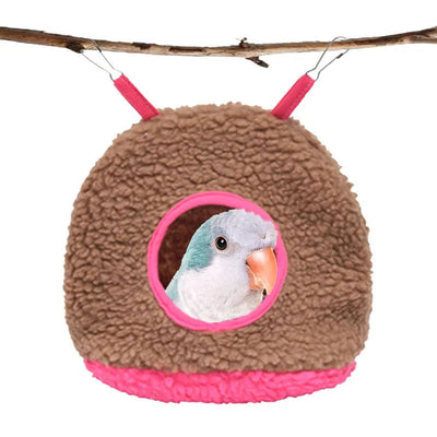 Winter Warm Bird Parrot Nest House Polar Fleece Parakeet Hammock Small Pet Hanging Swing Bed Cave Birds Cage Accessories Oiseaux - Slobuy