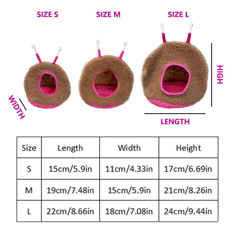 Winter Warm Bird Parrot Nest House Polar Fleece Parakeet Hammock Small Pet Hanging Swing Bed Cave Birds Cage Accessories Oiseaux - Slobuy