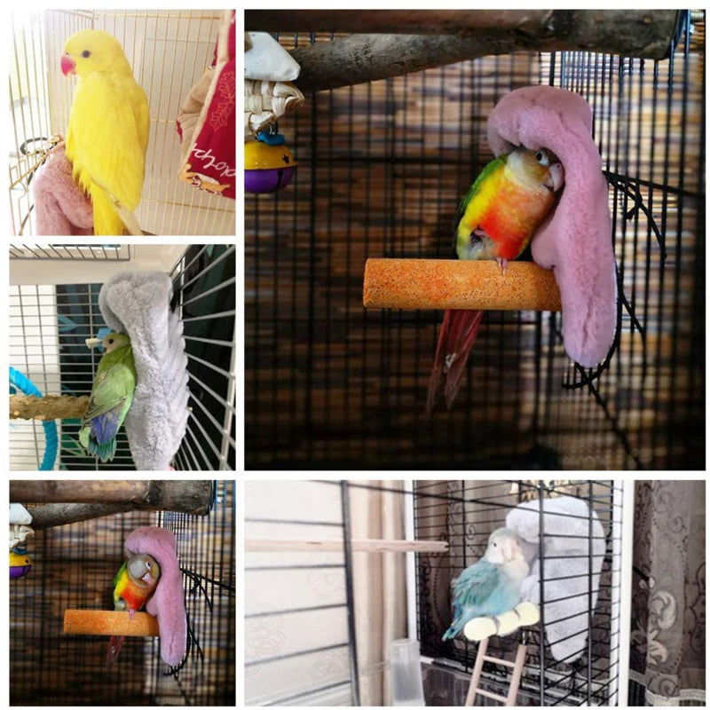 Winter Warm Bird Shawl Nest Corner Parrot Blanket Pet Small Animal Hanging Tent Cage Decoration For Parakeet Lovebird Cockatiel - Slobuy