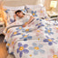 Winter Warm Plaid Blanket Comfortable Blanket Cartoon Bed Cover Solid Color Office Multifunction Travel Blanket - Slobuy