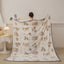Winter Warm Plaid Blanket Comfortable Blanket Cartoon Bed Cover Solid Color Office Multifunction Travel Blanket - Slobuy