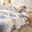 Winter Warm Plaid Blanket Comfortable Blanket Cartoon Bed Cover Solid Color Office Multifunction Travel Blanket - Slobuy