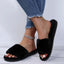 Winter Women Winter House Furry Slippers Non-Slip Casual Indoor Flats Floor Shoes Ladies Flip Flops Warm Shoes Solid Colors - Slobuy