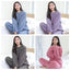Winter women's two-piece homewear set thickened homewear coral velvet pajamas suit pregnant women loose leisure warm clothing su - Slobuy