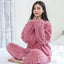 Winter women's two-piece homewear set thickened homewear coral velvet pajamas suit pregnant women loose leisure warm clothing su - Slobuy