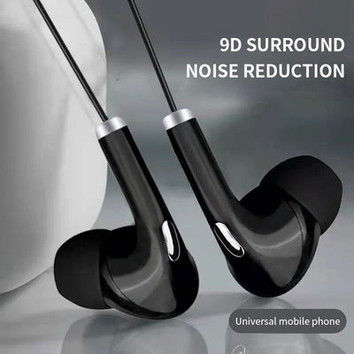 Wired Headset With Microphone Black Macaron Inear Gaming Mobile Phone Computer Live Recording 3.5 Interface Headset - Slobuy