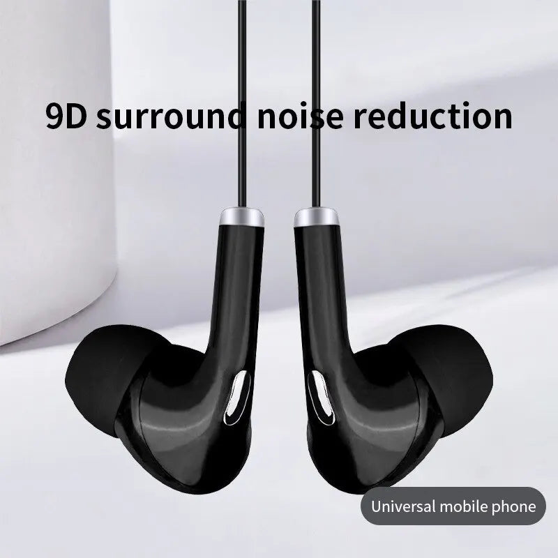 Wired Headset With Microphone Black Macaron Inear Gaming Mobile Phone Computer Live Recording 3.5 Interface Headset - Slobuy