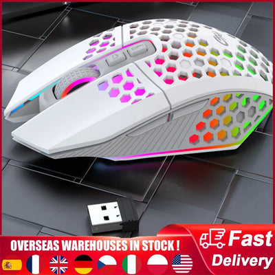 Wireless Gaming Mouse 3 Gears X801 8 Buttons 1600 DPI Adjustable RGB Rechargeable Computer Mice for Household Computer Accessory - Slobuy