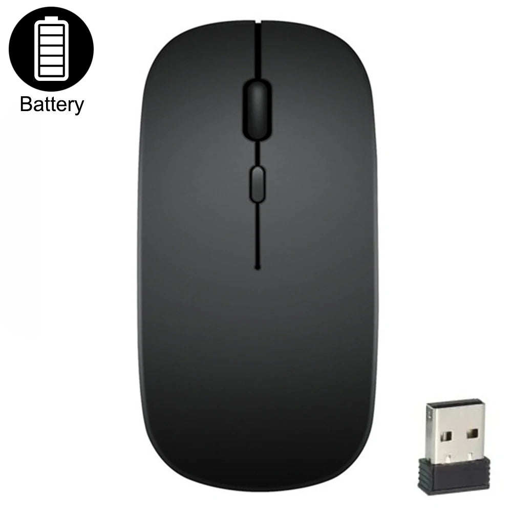 Wireless Mouse 2.4GHz Slim Portable Computer Mice with USB Receiver Gamer 1600DPI for Laptop Desktop PC Computer Accessories - Slobuy