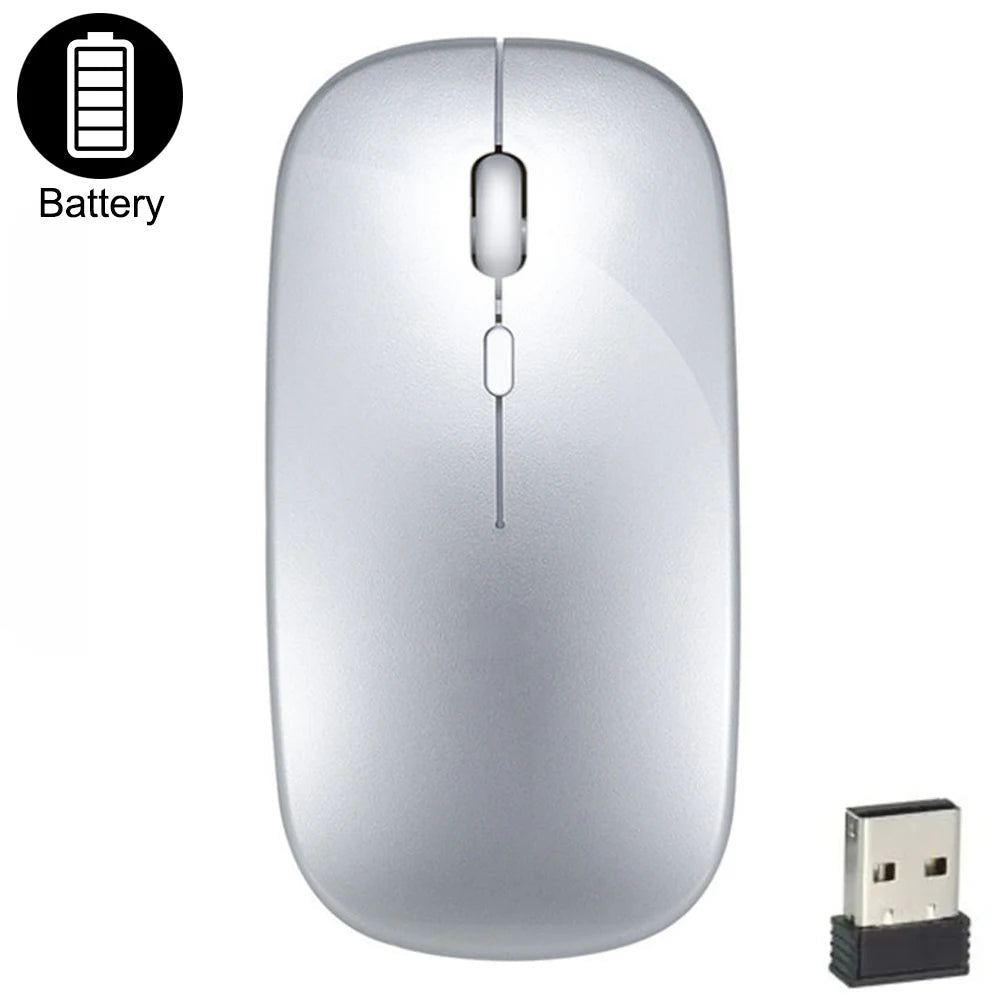 Wireless Mouse 2.4GHz Slim Portable Computer Mice with USB Receiver Gamer 1600DPI for Laptop Desktop PC Computer Accessories - Slobuy