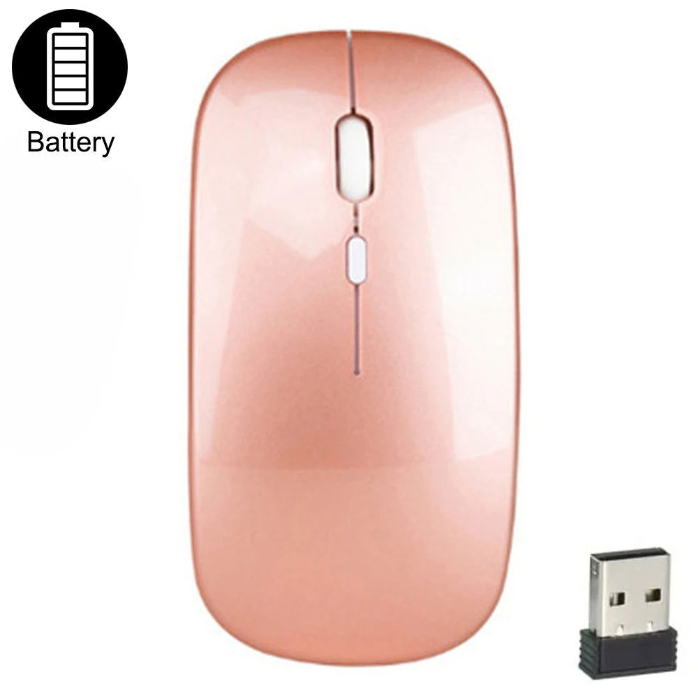 Wireless Mouse 2.4GHz Slim Portable Computer Mice with USB Receiver Gamer 1600DPI for Laptop Desktop PC Computer Accessories - Slobuy