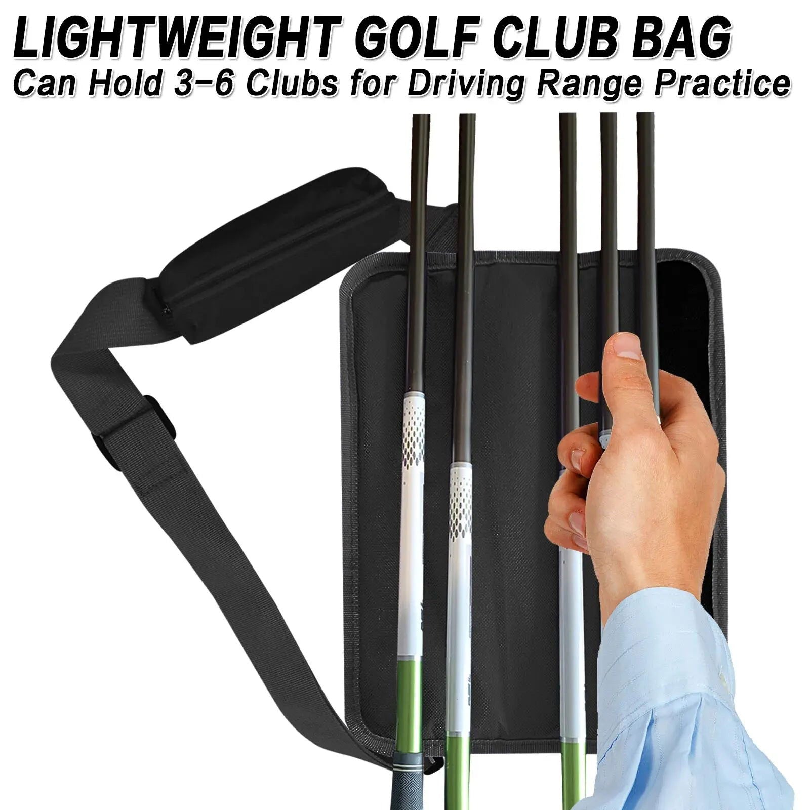 Golf Club Bag Mini Lightweight for Golfer With/Without Ball Pouch Pack, Portable for Driving Range Carrier Course Training Case - Slobuy