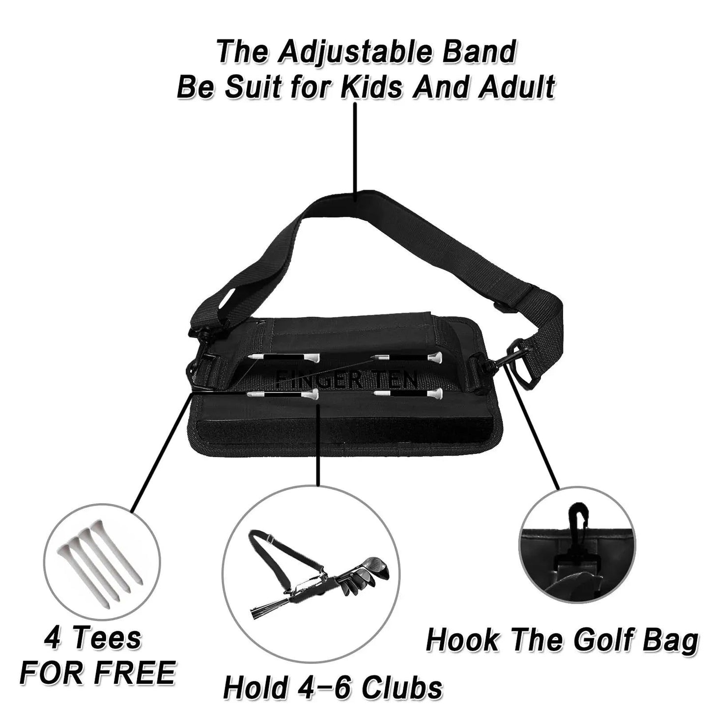 Golf Club Bag Mini Lightweight for Golfer With/Without Ball Pouch Pack, Portable for Driving Range Carrier Course Training Case - Slobuy