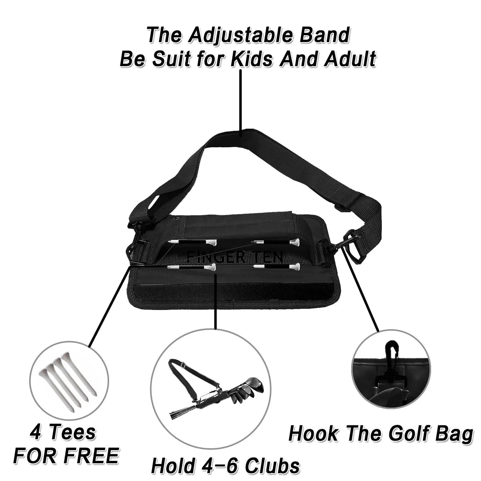 Golf Club Bag Mini Lightweight for Golfer With/Without Ball Pouch Pack, Portable for Driving Range Carrier Course Training Case - Slobuy