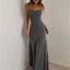 Woman Spring Summer Style Bodycon Dress Female Sexy Sleeveless Spaghetti Strap Split Sheath Dress Vestidos SS161 - Slobuy