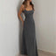 Woman Spring Summer Style Bodycon Dress Female Sexy Sleeveless Spaghetti Strap Split Sheath Dress Vestidos SS161 - Slobuy