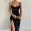 Women 2024 Autumn Winter Elegant Party Club Evening Velvet Streetwear Bodycon Midi Dress Wholesale Items For Business - Slobuy