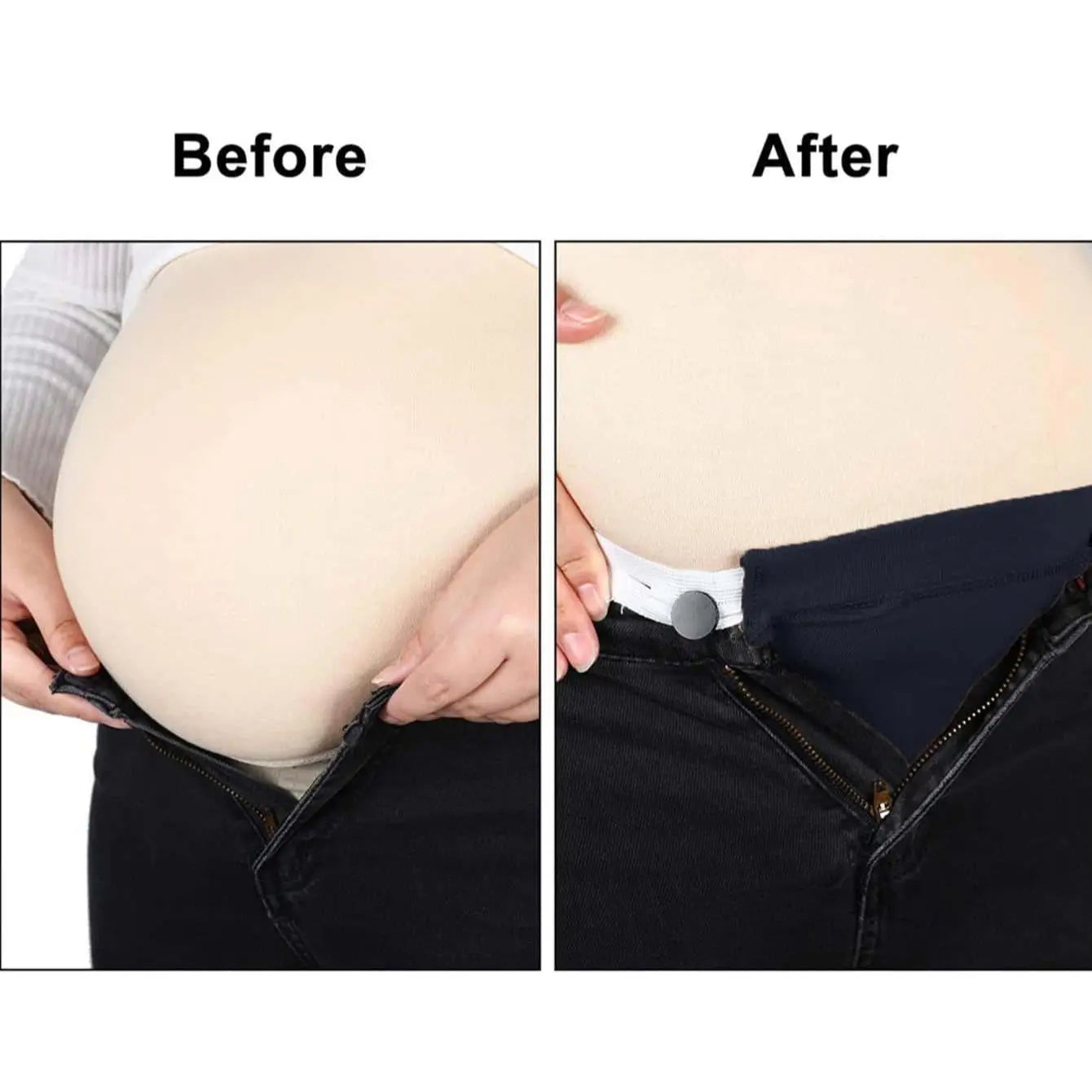 Women Adjustable Elastic Maternity Pregnancy Waistband Belt Waist Extender Clothing Pants For Pregnant Sewing Accessories - Slobuy