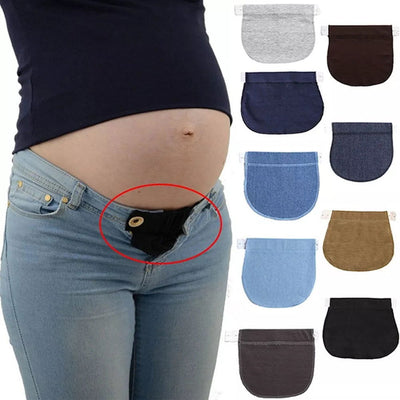 Women Adjustable Elastic Maternity Pregnancy Waistband Belt Waist Extender Clothing Pants For Pregnant Sewing Accessories - Slobuy