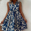 Women Boho Print Mini Dress Summer Elegant Sleeveless V Neck Ruffle A Line Tank Dress Casual Loose Oversize Beach Party Sundress - Slobuy