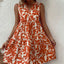 Women Boho Print Mini Dress Summer Elegant Sleeveless V Neck Ruffle A Line Tank Dress Casual Loose Oversize Beach Party Sundress - Slobuy
