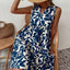Women Boho Print Mini Dress Summer Elegant Sleeveless V Neck Ruffle A Line Tank Dress Casual Loose Oversize Beach Party Sundress - Slobuy