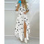 Women Boho Printed Long Shirts Dress Summer Turn-down Collar Long Sleeve Party Dress Female Casual Evening Maxi Dresses Vestidos - Slobuy