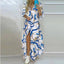 Women Boho Printed Long Shirts Dress Summer Turn-down Collar Long Sleeve Party Dress Female Casual Evening Maxi Dresses Vestidos - Slobuy
