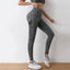 Women Butt Lifting Yoga Leggings Elastic Workout High Waist Tummy Control Ruched Booty Pants Seamless Gym Compression Tights - Slobuy