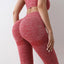 Women Butt Lifting Yoga Leggings Elastic Workout High Waist Tummy Control Ruched Booty Pants Seamless Gym Compression Tights - Slobuy