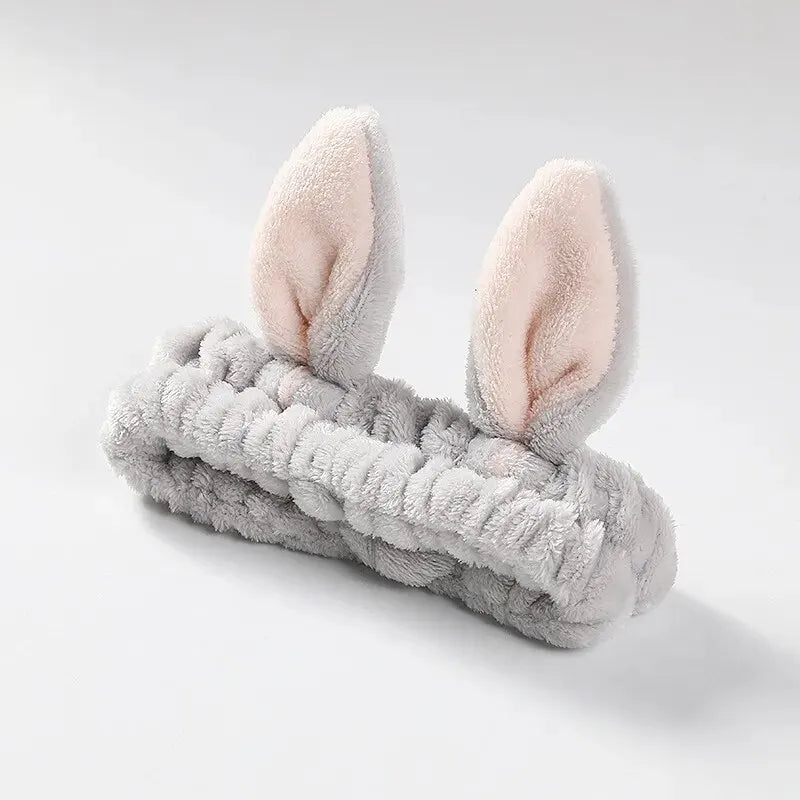 Women Coral Fleece Elastic Hair BandsSoft Wash Face Hairbands Bow Headband Hair Accessories Girls Sweet Cute Headwear - Slobuy