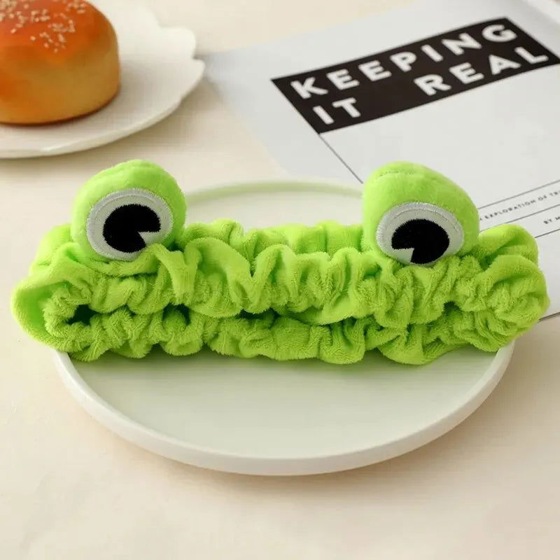Women Coral Fleece Elastic Hair BandsSoft Wash Face Hairbands Bow Headband Hair Accessories Girls Sweet Cute Headwear - Slobuy