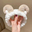 Women Coral Fleece Elastic Hair BandsSoft Wash Face Hairbands Bow Headband Hair Accessories Girls Sweet Cute Headwear - Slobuy