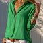 Women Elegant Solid Chiffon Blouse Spring Summer Casual Long Sleeve V Neck Loose Shirt Office Lady Tunics Oversized Tops 2023 - Slobuy