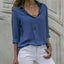 Women Elegant Solid Chiffon Blouse Spring Summer Casual Long Sleeve V Neck Loose Shirt Office Lady Tunics Oversized Tops 2023 - Slobuy