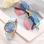 Women Fashion Watch Casual Bracelet Watches Glasses Set Ladies Simple Dial Quartz Wristwatches Dress Clock Montre Femme - Slobuy
