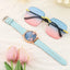 Women Fashion Watch Casual Bracelet Watches Glasses Set Ladies Simple Dial Quartz Wristwatches Dress Clock Montre Femme - Slobuy
